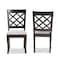 Baxton Studio Verner Modern and Contemporary Grey Fabric and Dark Brown Finished Wood 2-Piece Dining Chair Set 183-10532-Zoro - alternate 4